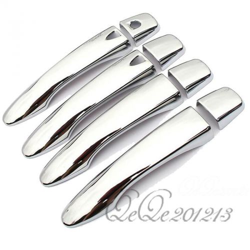 For renault kadjar 2016 8pcs door handles cover with smart hole chrome （3 holes）