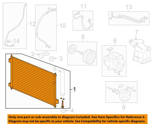 Honda oem 13-15 accord air conditioner-condenser 80110t2fa01