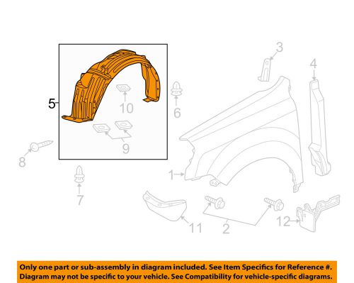 Honda oem 12-15 pilot-fender liner left 74151szaa50