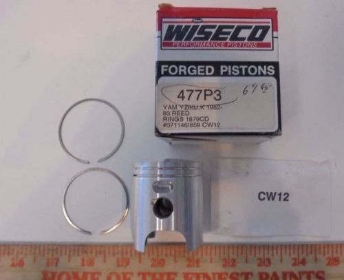 1982-1983 wiseco yamaha yz80 piston &amp;  rings and clips, 477p3