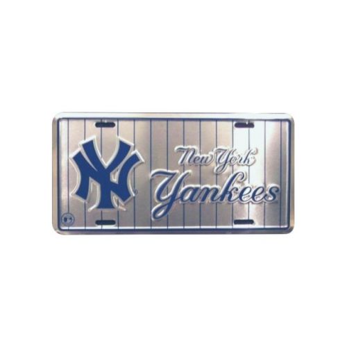 New york yankees (silver pinstripes) license plate