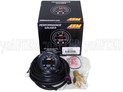 Aem 30-0306 x-series electronic 35psi/2.5bar turbo boost pressure gauge meter