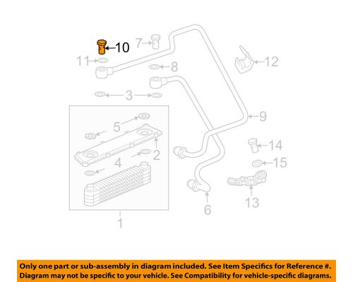 Saturn gm oem 02-03 vue 3.0l-v6 oil cooler-inlet pipe connector 90424578