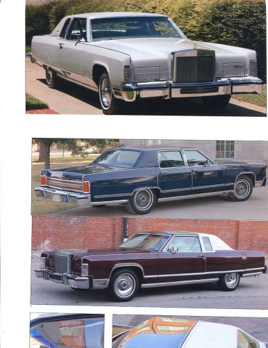 1975 1976 1977 1978 1979  lincoln continental color 10 page article