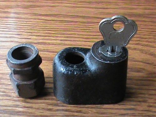 1937-40 ford flathead spare tire hold down lock with key 1938 1939 1940s