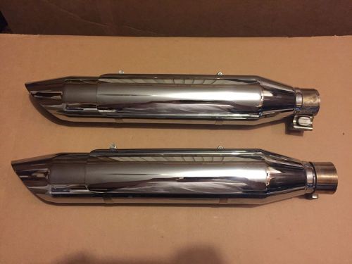 Harley davidson oem 2014-up sportster xl 883 / 1200 chrome mufflers! 64900212