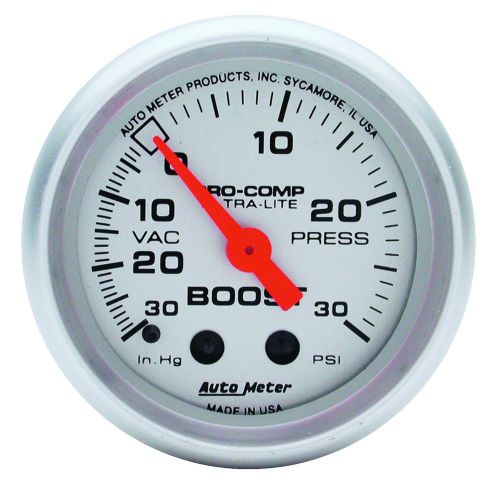 Auto meter 4403 ultra-lite; mechanical boost/vacuum gauge