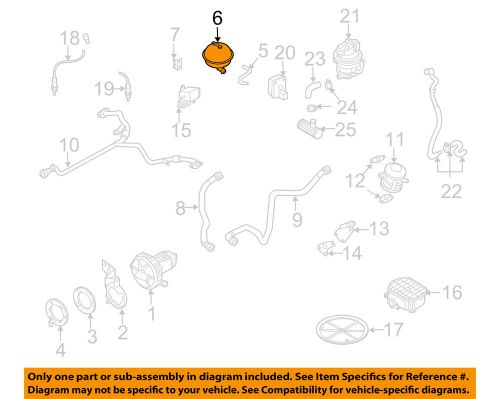 Audi oem 00-10 a8 quattro 4.2l-v8 emission-vacuum tank 443131541