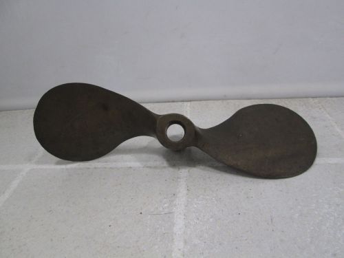 Vintage brass boat propeller marked w/w in circle- 10x12 #676