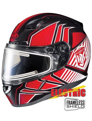 Hjc cl-17 redline snow helmet w/frameless electric shield red/black/white