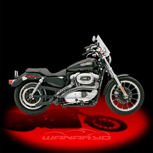 Bassani xhaust radial sweepers exhaust, black for 2004-2013 harley sportster