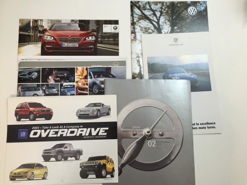 Lot of 19 asst. car brochures porsche mercedes bmw buick ford early 2000s