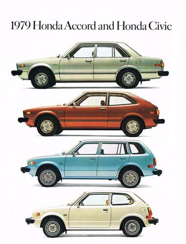 1979 honda accord / civic brochure/catalog/poster:1200,cvcc,lx,hatchback,wagon,