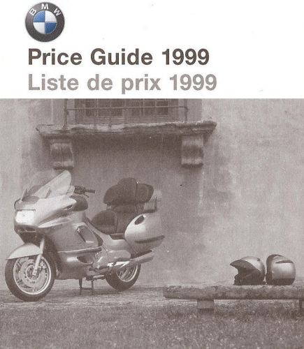 1999 bmw motorcycle canadian retail price brochure -f650-r1100-r1200-k1200-bmw