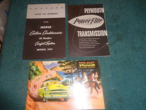 1953 plymouth owner&#039;s manual set / owner&#039;s guide set / manual plus bonus items!!