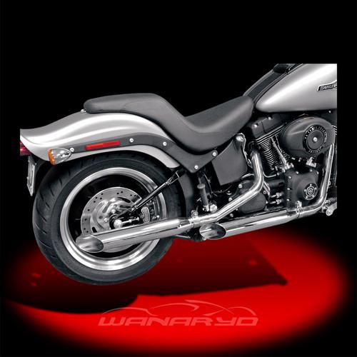 3" slip-on mufflers, slash cut 2007-2013 harley flstc fxst fxstb fxcw