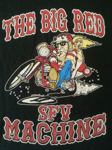 Ifindrare! vtg.hells angels 81 support-the big red sfv machine-rare artist print