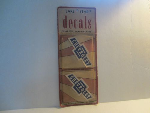 Orginial chevrolet decals from the &#039;60&#039;s ,new in packiage ,starting @ $ 6.00