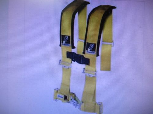 Dragonfire 3 inch 4 point seatbelt harness restraints yellow