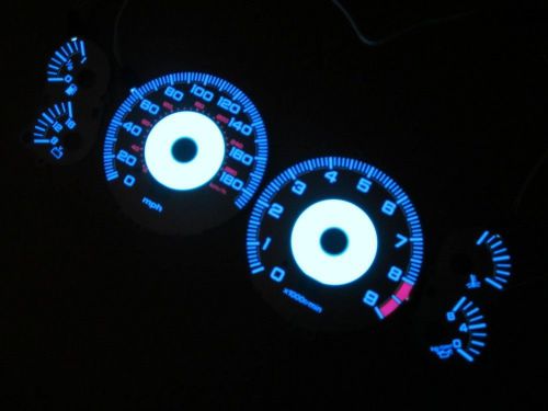 Acura nsx 1992-2002 white face reverse glow gauges for cluster instrument