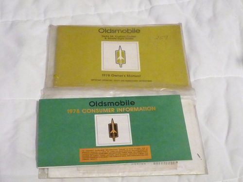 Oldsmobile 1978 owner&#039;s manual, gm, complete 37 y/o, clean, flat &amp; tight w/cover