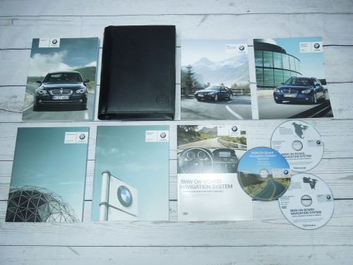 2008 bmw 5 series 528i 535i 550i 528xi 535xi owners manual set w/ nav discs