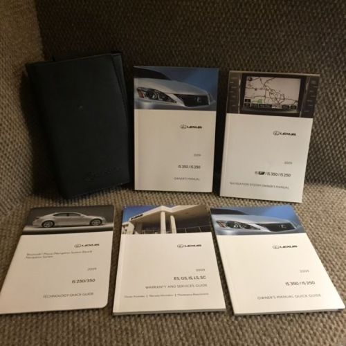 2009 lexus is250 is350 oem owners manual set with navigation guide and case