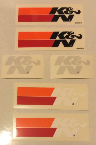 Lot of 6 k&amp;n filters racing stickers