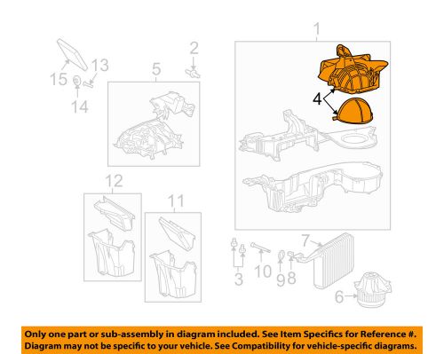 Chrysler oem evaporator heater-upper housing 68037360ab