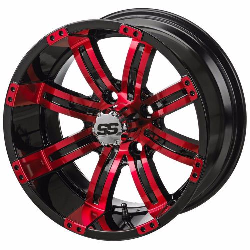 Set of 4 - 205/30-14 tire on a 14x7 black/red type 9 wheel w/free freight