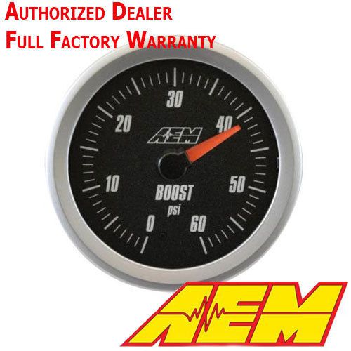 Aem 30-5137 analog 60psi turbo boost gauge display kit 4:1 black &amp; white(us)