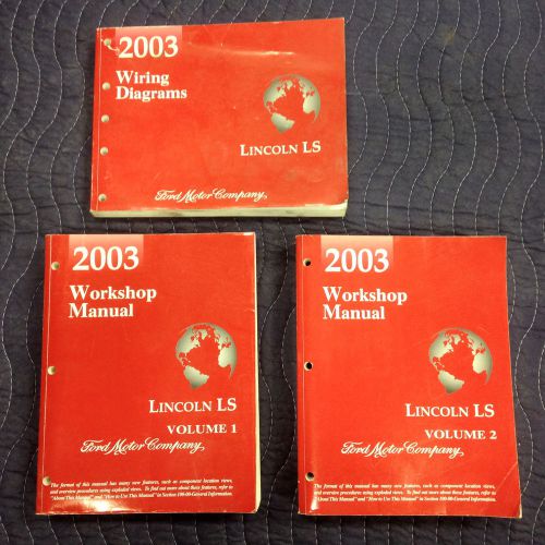 2003 ford lincoln ls 2 volume service shop repair manual set &amp; wiring diagrams