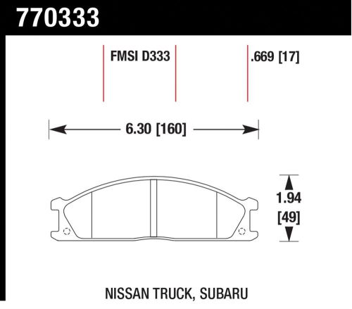 Hawk performance 770976 premium oes; disc brake pads