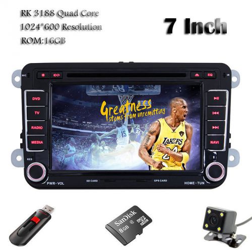 Airplay android 4.4 1024*600 car dvd player gps radio stereo wifi 3g rds for vw