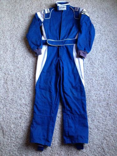 Ultra shield race products blue sfi 3-2a/5 racing suit sz junior medium