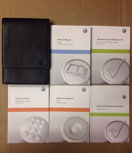 2012 volkswagen passat owner&#039;s manual with case