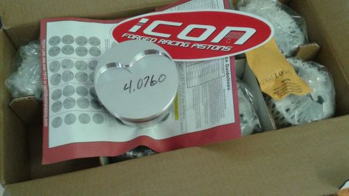 Mopar forged icon stroker pistons new 4.080 bore chrysler small block 408 416