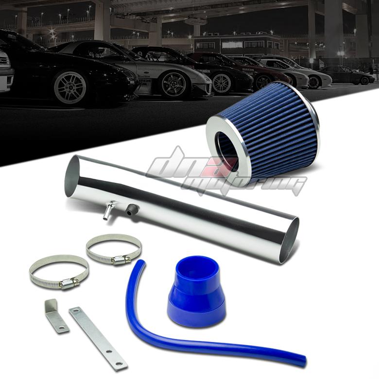 99-00 honda civic si em1 short ram racing air intake+blue tapered filter kit