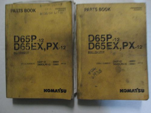 Komatsu bulldozer d65p ex px 12 parts catalog set factory oem books used worn