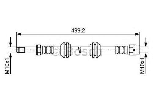 Bosch brake hose fits bmw 2 x1 f48 f46 f45 suv mini cooper d s sd one 2013-