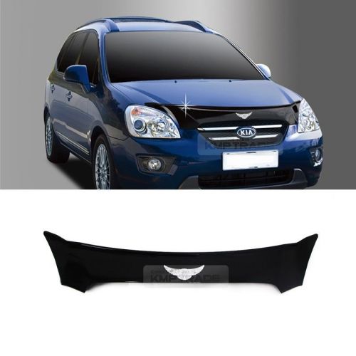 Emblem hood guard bug shield molding black for kia 2007 - 2012 carens / rondo