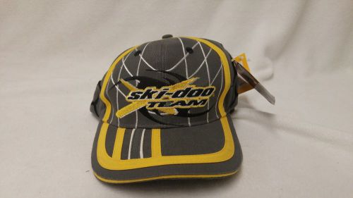 Bombardier ski-doo team grey/yellow hat 4456140009 casquette snowcross