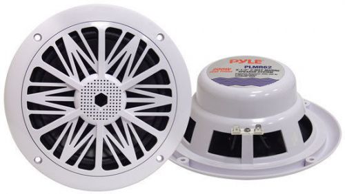 Pair new pyle plmr62 200 watts 6.5&#039;&#039; 2 way white marine speakers kit