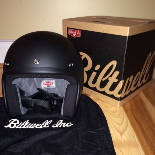 Biltwell bonanza helmet flat black size small