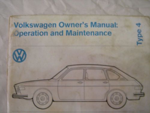 1974 type 4 volkswagen original owners manual free shipping