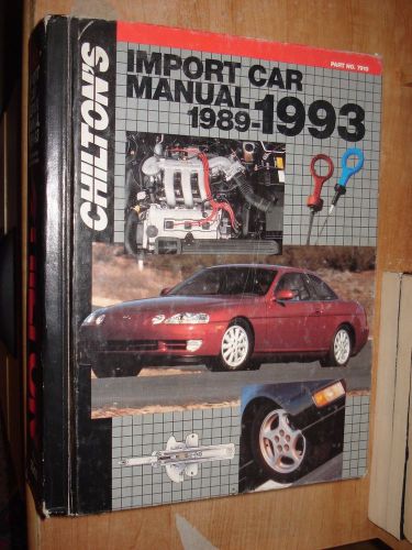 1989-1993 import service manual shop book bmw vw mercedes mazda rx7 nissan 380z