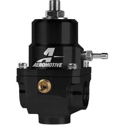 Aeromotive 13303 regulator, adjustable, 35-75psi, .188 valve, (2)-08inlets, -08