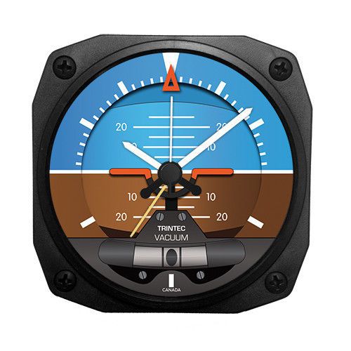 New trintec artificial horizon travel alarm clock aviation flying pilot guage 23