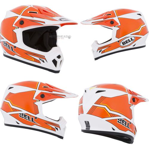 Bell helmet mx-9 blockade orange white 2xlarge adult mx motocross off road