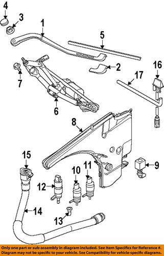 Bmw oem 61667135409 wiper & washer-windshield-filler pipe